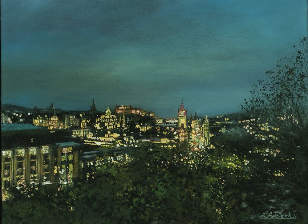 'View from Calton Hill, Edinburgh' by artist Lesley Anne Derks